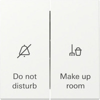 Gira Wippschalter mit Wippe für Anzeige Hotelzimmerstatus mit Sperre gegen doppelseitiges Einschalten weiß, Retail
