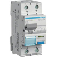 Hager Fehlerstrom-Leitungsschutzschalter 1 Pol plus Neutralleiter 10 Kiloampere B-Charakteristik 16 Ampere 30 Milliampere, Sicherheit Retail