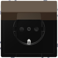 Merten Schutzkontaktsteckdose mit Klappdeckel bronze, Retail