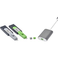 SMARTKEEPER ESSENTIAL HDMI Port Lock (HMD04) + Lock Key Mini (U04), Einsteckschloss Farbcode Grün, 4 Stück + 1 Schlüssel