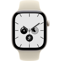 Apple Watch Series 12, Smartwatch weiß, Keramik, 42 mm, Sportarmband Sand M/L, Cellular