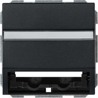 Gira Datenhaube mit Tragring und Beschriftungsfeld für Einschübe Kommunikationstechnik, Abdeckung schwarz, Retail