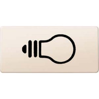 Merten Symbol Licht rechteckig, Schalter weiß, Retail