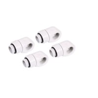 Alphacool Eiszapfen L-Verbinder drehbar G1/4 AG auf G1/4 IG - White, Verbindung weiß, 4er Set