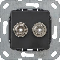 Gira BNC zweifach Crimpanschluss, Steckdose Retail