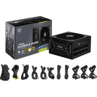 MSI MAG A1000GLS PCIE5, PC-Netzteil schwarz, 1x 12VHPWR, 4x PCIe, Kabelmanagement, 1000 Watt