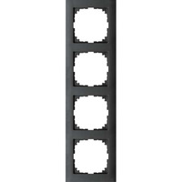 Merten Rahmen vierfach aus Thermoplast, matt, Schutzart IP20, Maße 83x297x12 mm anthrazit, Retail