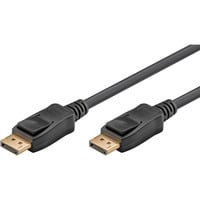 goobay Essential Kabel DisplayPort Stecker > DisplayPort Stecker, 8K / 120Hz schwarz, 1 Meter, 40 Gbit/s, DisplayPort 2.0 / 2.1