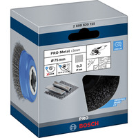 Bosch PRO Metal clean X-Lock Topfbürste, Ø 75mm, gewellt 0,3mm Stahldraht, für kleine X-LOCK Winkelschleifer