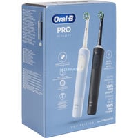 Braun Oral-B Vitality Pro D103 Duo, Elektrische Zahnbürste schwarz/blau, Black/Blue, inkl. 2. Handstück