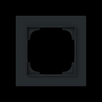 Busch-Jaeger Abdeckrahmen 1-fach, Abdeckung schwarz, Retail