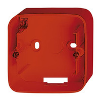 Busch-Jaeger Aufputzgehäuse für Einsätze und Zentralscheiben mit Abdeckrahmen rot, Retail