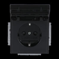 Busch-Jaeger Schutzkontakt Steckdosen Einsatz anthrazit, Retail