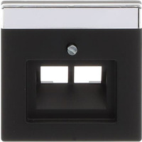 Busch-Jaeger Zentralscheibe matt für Universal-Anschluss-Einheiten-Anschlussdosen, Typ 1803-02-885, Abdeckung schwarz (matt), Retail