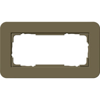 Gira Abdeckrahmen 2-fach ohne Montagerahmen, Abdeckung braun, Retail