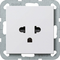 Gira Steckdose Euro US System weiß, Retail