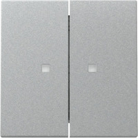 Gira Wippe zweifach mit Kontrollfenster aluminium, Retail