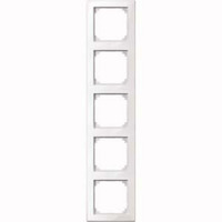 Merten Rahmen fünffach waagerecht und senkrecht glänzend Thermoplast Typ 478519 weiß (glänzend), Retail