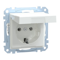 Merten Schutzkontaktsteckdose mit Klappdeckel Retail