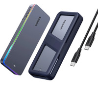 UGREEN CM777 M.2 NVMe/SATA SSD , Laufwerksgehäuse schwarz, 20 Gbps, 8 TB