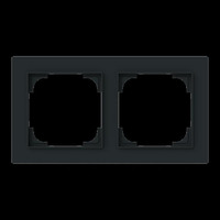 Busch-Jaeger Abdeckrahmen zweifach, Abdeckung schwarz, Retail