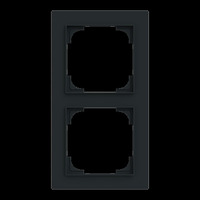 Busch-Jaeger Abdeckrahmen zweifach, Abdeckung schwarz, Retail