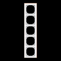 Busch-Jaeger Rahmen fünffach mit Dekorring gold, Retail