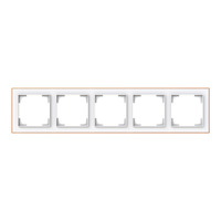 Busch-Jaeger Rahmen fünffach mit Dekorring gold, Retail