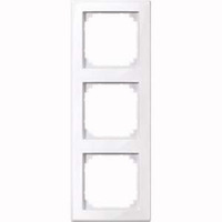 Merten Rahmen dreifach waagerecht und senkrecht, glänzend, antibakteriell, Thermoplast weiß (glänzend), Retail