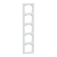 Merten Rahmen fünffach für Senkrecht- und Waagerechtmontage aus Thermoplast, matt, IP20 weiß (matt), Retail