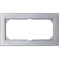 Merten Rahmen zwei fach ohne Mittelsteg aluminium, Retail