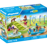 PLAYMOBIL 71745 My Life Hundespielplatz, Konstruktionsspielzeug 