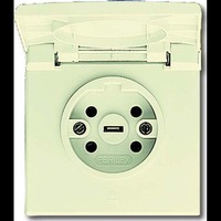 Busch-Jaeger Perilex-Steckdose Unterputz mit Thermoplast-Klappdeckel Typ 2064 UG-101 weiß, Retail