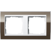 Gira Abdeckrahmen 2fach, Abdeckung braun, Retail