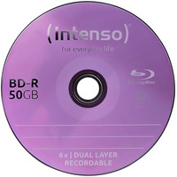Intenso BD-R 25 GB, Blu-ray-Rohlinge 6fach, 50 Stück, Retail