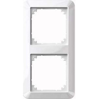 Merten Rahmen für zwei Einheiten, waagerecht und senkrecht montierbar, Typ 389219 weiß (glänzend), Retail