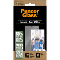 PanzerGlass Displayschutz Ultra-Wide Fit, Schutzfolie transparent, Samsung Galaxy S25 Ultra, EasyAligner