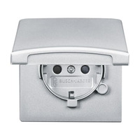 Busch-Jaeger Schutzkontakt-Steckdoseneinsatz 20 EUGKB-33-101 aluminium, Retail