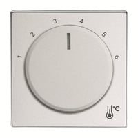 Busch-Jaeger Zentralscheibe Temperatur rund, Thermostat aluminium, Retail