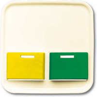 Busch-Jaeger Zentralscheibe als Abdeckung für Abstelltaster, Zentralplatte weiß, Retail