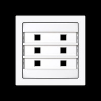 Busch-Jaeger Zentralscheibe sechsfach beleuchtbar, Zentralplatte weiß, Retail