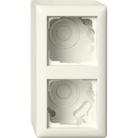 Gira Aufputzgehäuse 2-fach mit Rahmen Standard 55 creme, Retail