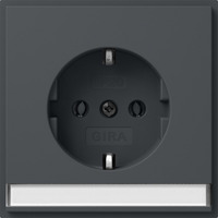Gira GIRA SCHUKO-Steckd. BSF + SH (IP20) Gira TX_44 446267, Steckdose anthrazit, Retail