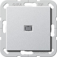 Gira Wippschalter Ausschalter 2-polig Kontrollfunktion aluminium, Retail