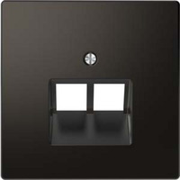 Merten Zentralplatte zweifach für Universal-Anschluss-Einsätze Typ MEG4522-6034 anthrazit, Retail