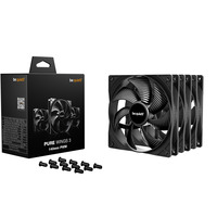 be quiet! Pure Wings 3 140mm PWM 3-Pack, Gehäuselüfter schwarz, 3er-Pack, 140 mm
