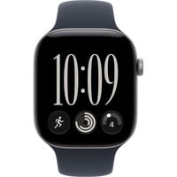 Apple Watch Series 12, Smartwatch grau, Aluminium, 46 mm, Sportarmband Navyblau S/M