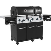 Broil King Gasgrill Regal 690 - BUNDLE schwarz/edelstahl, mit Infrarot-Seitenbrenner und Heckbrenner, inkl. Gussplatte und Schutzhülle