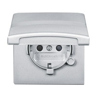 Busch-Jaeger Schutzkontakt-Steckdoseneinsatz CEE 7/3 Typ F 20 EUGKBN-33-101 aluminium, Retail