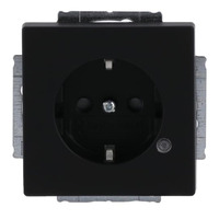 Busch-Jaeger Steckdosen Einsatz mit LED und erhöhtem Berührungsschutz schwarz, Retail